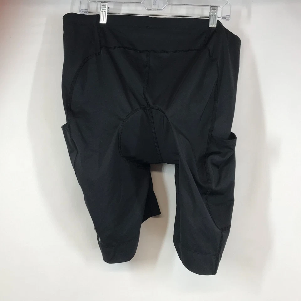 REI - HOMBRE XXL - NEGRO ACOLCHADO CICLISMO CARGO PANTALONES CORTOS MALLAS Foto 4 de 4