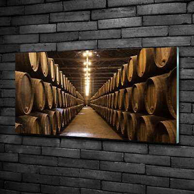 Tulup Glass Print Wall Art Image Picture 100x50cm Wine cellar in
