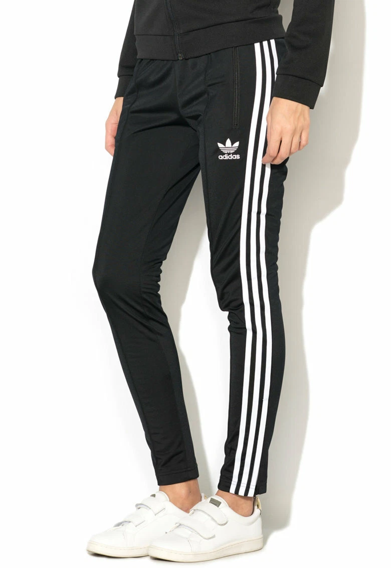 MED adidas Originals Women&#039;s SUPERSTAR fit TRACK PANTS black | eBay