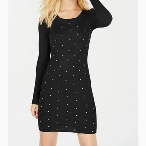 long sleeve studded dress