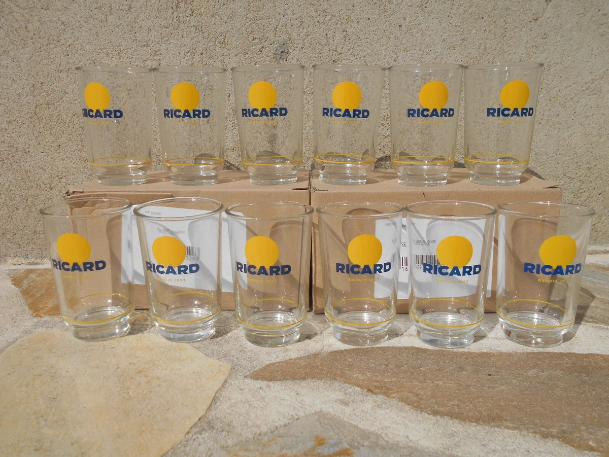 Lot de 4 verres Ricard Anisette - Ressourcerie Histoires Sans Fin