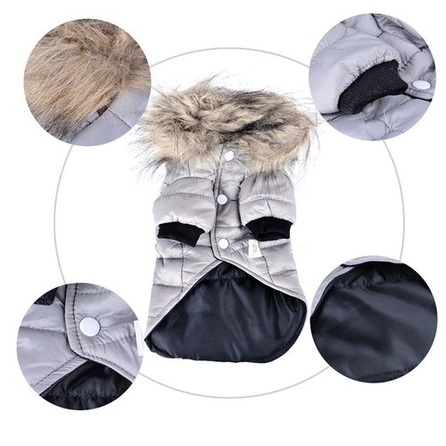Abrigo cálido acolchado para perro chaqueta ropa pequeña cachorro gato chihuahua mascota invierno sudadera con capucha - Imagen 13 de 16