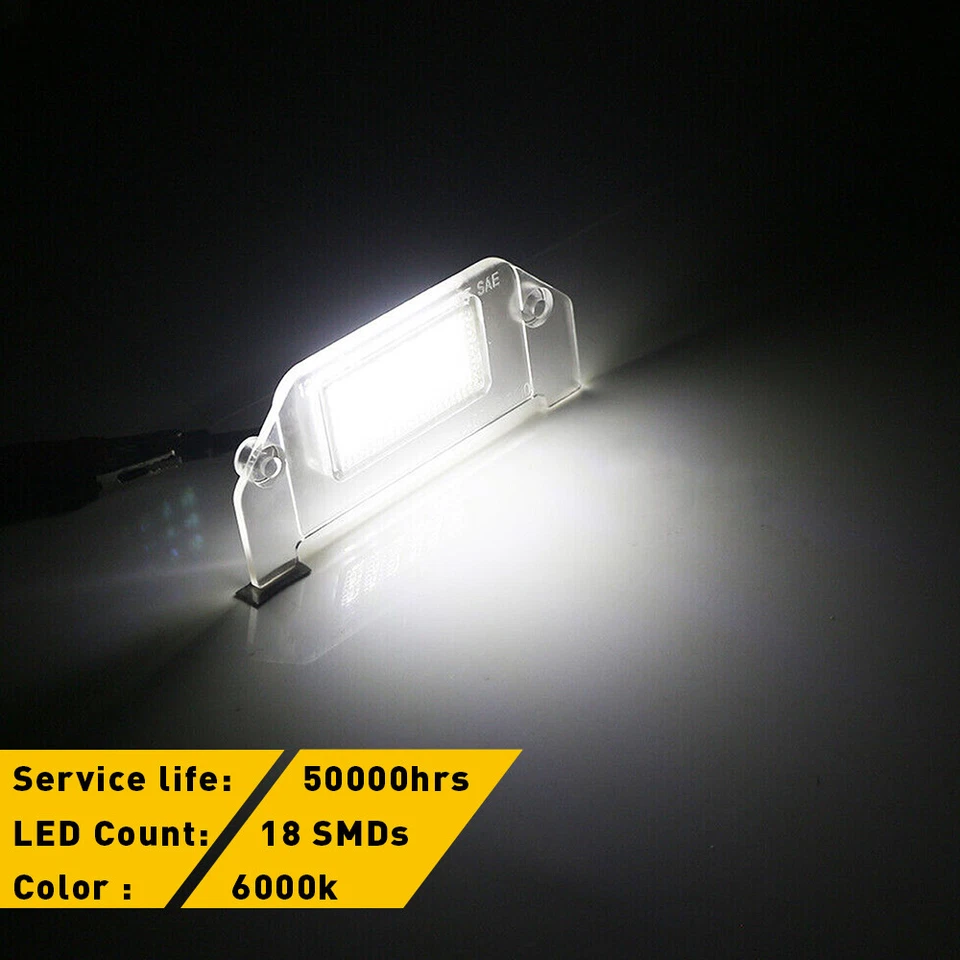 Para Chrysler 300 300C 2005-14 Blanco LED Luces de matrícula Lámpara Sin errores 2 piezas Foto 2 de 4