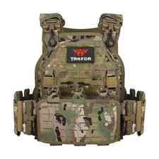 YAKEDA Tactical Vest for Men Military 1000D Nylon Quick Release Laser Cp