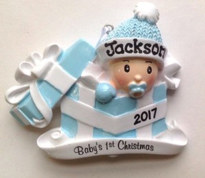 grandson 1st christmas ornaments