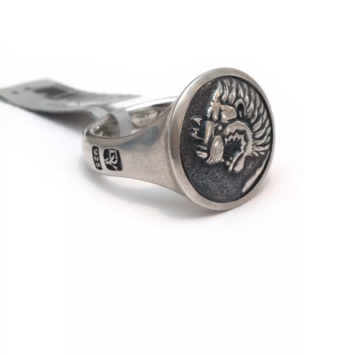 New DAVID YURMAN Men s PETRVS Lion Coin Signet Ring in Sterling Silver Size 8