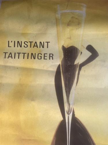 RARE ORIGINAL 1980 L”INSTANT TAITTINGER ADVERTISING POSTER GRACE KELLY ORIGINAL - Picture 2 of 12
