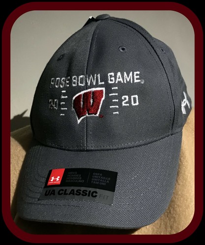 WISCONSIN BADGERS UNDER ARMOUR 2020 ROSE BOWL CAP ADULT ADJUSTABLE NEW W TAG - Picture 2 of 5