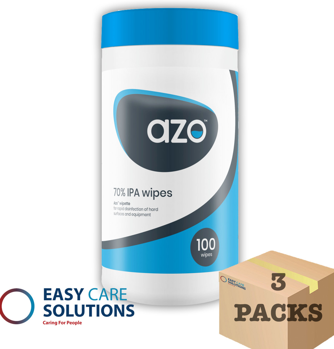 Azo Wipette 70 Alcohol Wipes Disinfectant Grelly UK
