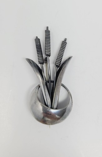 CARL OVE FRYDENSBERG COF Denmark 925 Sterling Silver 3D Modernist Brooch