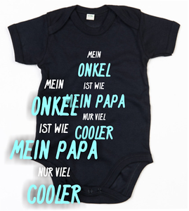 Mein Onkel Ist Wie Mein Papa Nur Cooler Baby Body Kurzarm Fur Jungen Geschenk Ebay