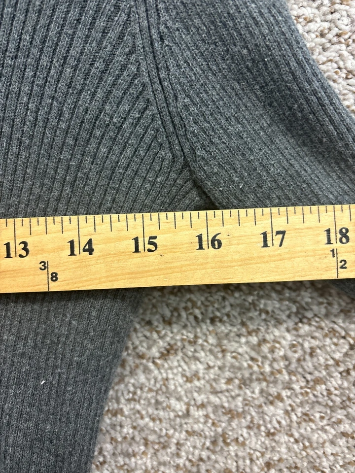 Camisa básica acanalada cuello alto gris Basic Editions talla XL Foto 4 de 4