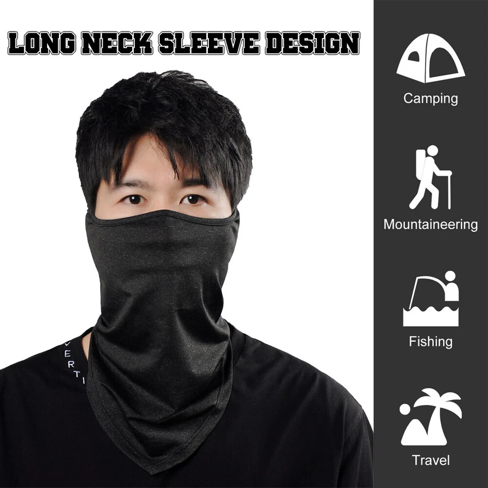 Verano Cuello Fino Polaina Bandana Mascarilla Protección Solar UV Protector Cubierta EE. UU. Foto 3 de 4