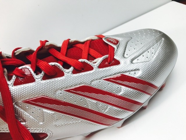 Adidas Filthy Quick Football Low Cleats Men's 13 Lacrosse Plat Silver Red IU NEW | eBay