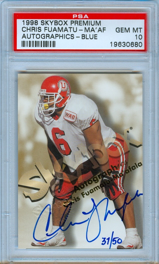 Chris Fuamatu-Ma'afala Skybox Premium Autographics # Base