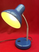 Lampe de Bureau Flexible Vintage en Métal Bleu Fonctionnelle Style Industriel