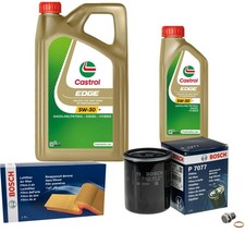 BOSCH inspektionspaket 6 L Castrol EDGE 5W-30 M für Honda CRX III 1.6 ESi