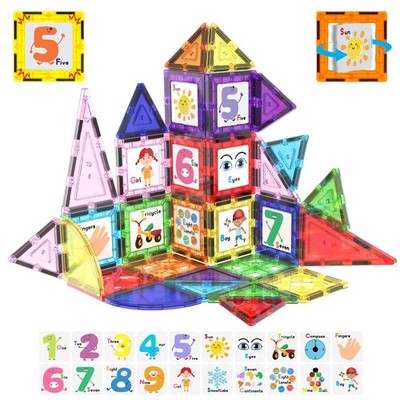 PicassoTiles Magnetic Building Blocks with Tiles and Click-in Graphic Arts
