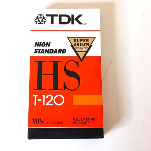 TDK Super Avilyn HS T-120 VHS Blank Tape High Standard 6 Hour New Sealed