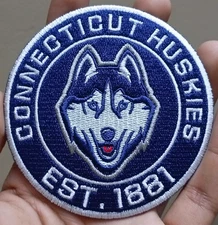 Connecticut Huskies NCAA Team Logo Iron On Patch - Sew Patch - Embroidered Patch