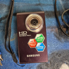 Samsung HMX-U10 HD Camcorder Camera 10MP W/ Charging Cord Tested Purple