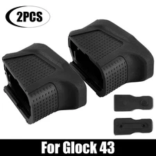 2x New Tactical Defense Grip Magazine Base Plate Enhanced Extension For Glock 43