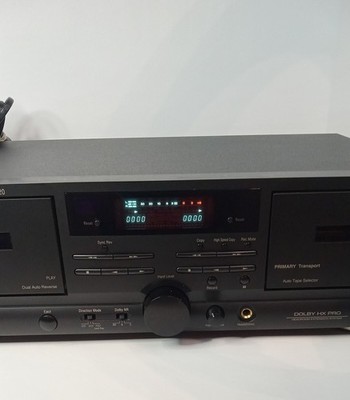 Harman Kardon DC520 Dual Cassette Deck Dolby HX Pro Auto Reverse Tape 