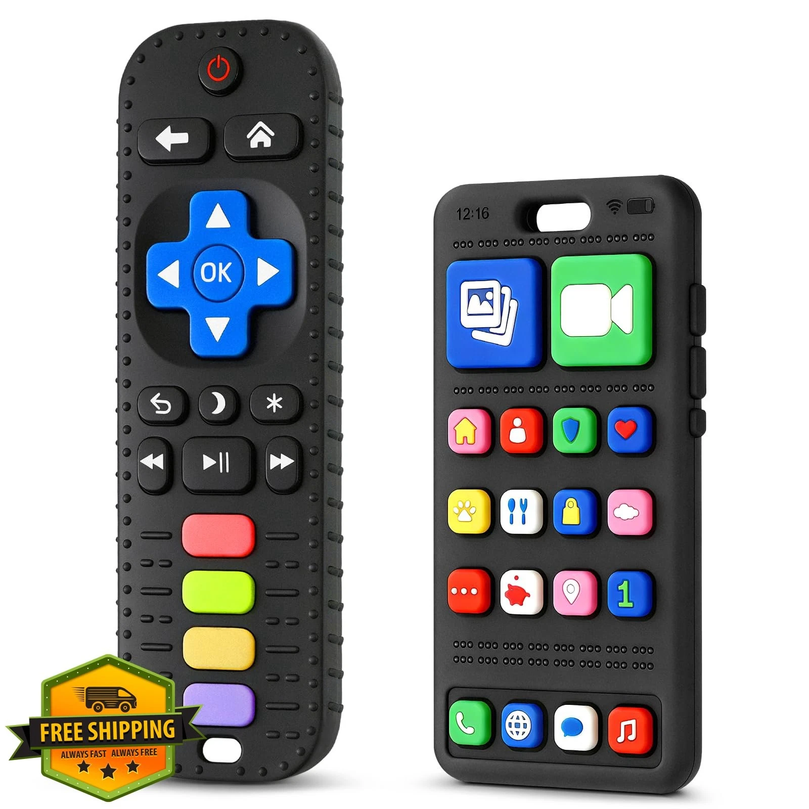 Baby Teething Toys 2 Pack Phone Remote Silicone Chew
Opens in a new window or tab