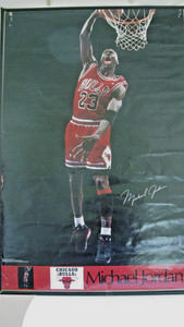 Vintage collectible NBA 1990s Michael Jordan Poster famous slam dunk