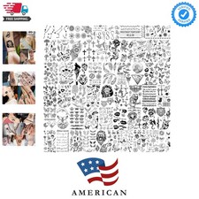 52 Sheets Tiny Small Temporary Tattoos For Kids Boys Girls, Tribal Animals Bu...