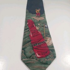 Vintage 90s Tobasco Golf Tie Men's Tie Necktie 58"x 3.75" 100 Silk