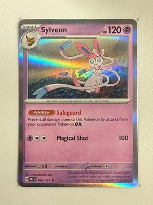 Pokemon TCG Sylveon Holo Rare 040/131 SV: Prismatic Evolutions English NM