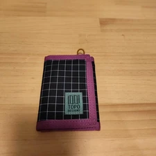 TOPO Designs Snap Wallet X-PAC Black and Purple Tri-fold