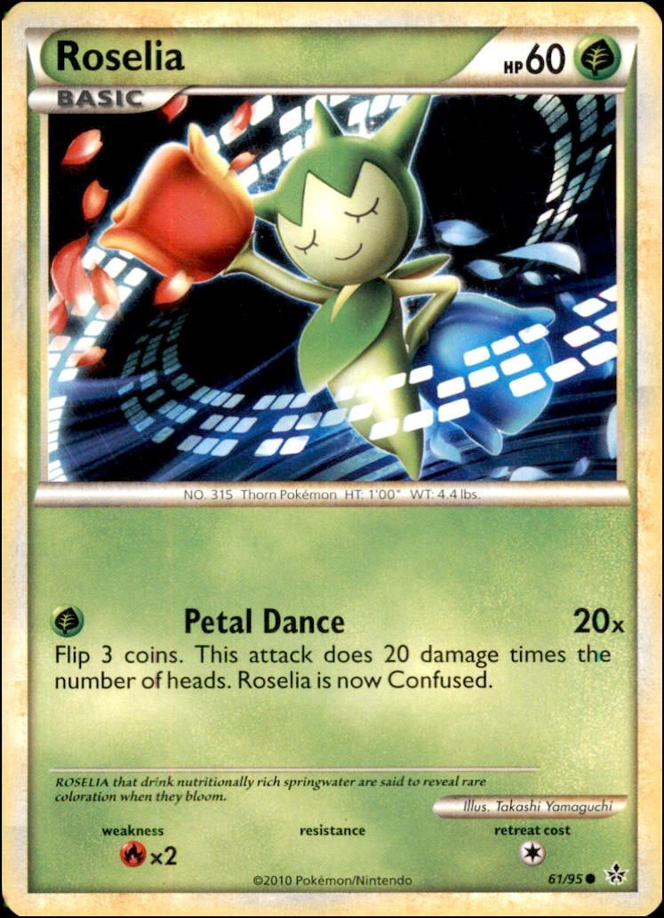 Pokemon - Roselia #61/95 - Unleashed Common