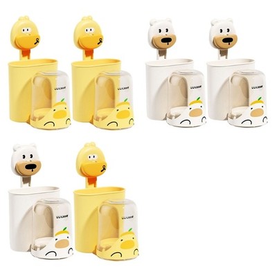 Space Saving Toothbrush & Cup Holder Set Toothbrush Stand with Cups for Bathroom