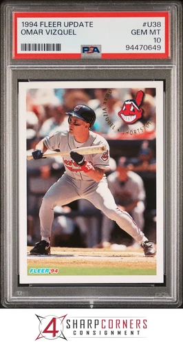 1994 FLEER UPDATE #U38 OMAR VIZQUEL INDIANS PSA 10