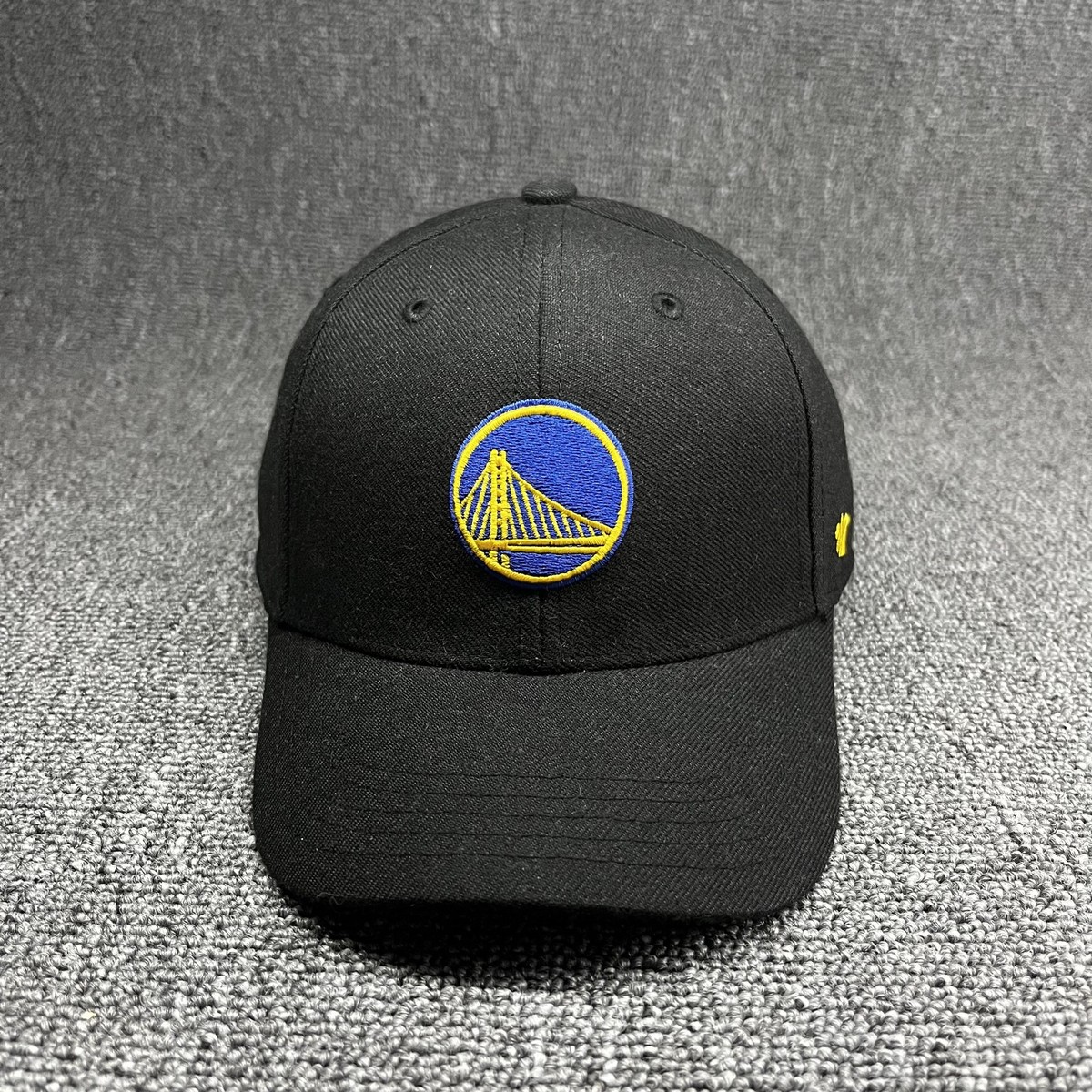 Golden State Warriors '47 Brand MVP Hat Black Adjustable Hook & Loop Strapback