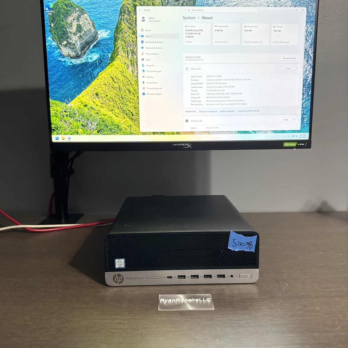 HP Intel Core i7 6th Gen. PC Desktops & All-In-One Computers for