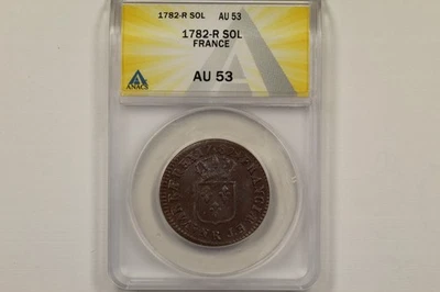 1782-R France Sol ANACS AU53 - Image 1 of 4