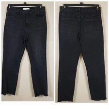 Velvet by Graham & Spencer Charlize Crop Jeans Black Size 32