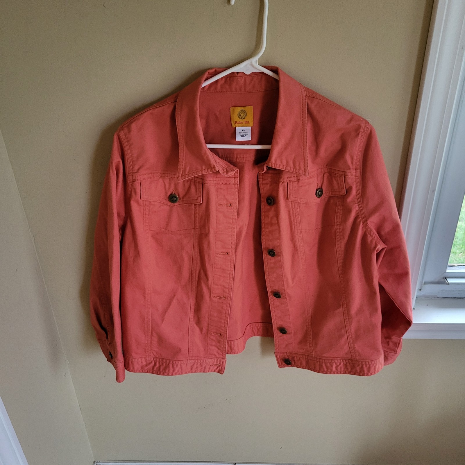 Ruby Rd Solid Pink Lightweight Jacket Womens Size… - image 1