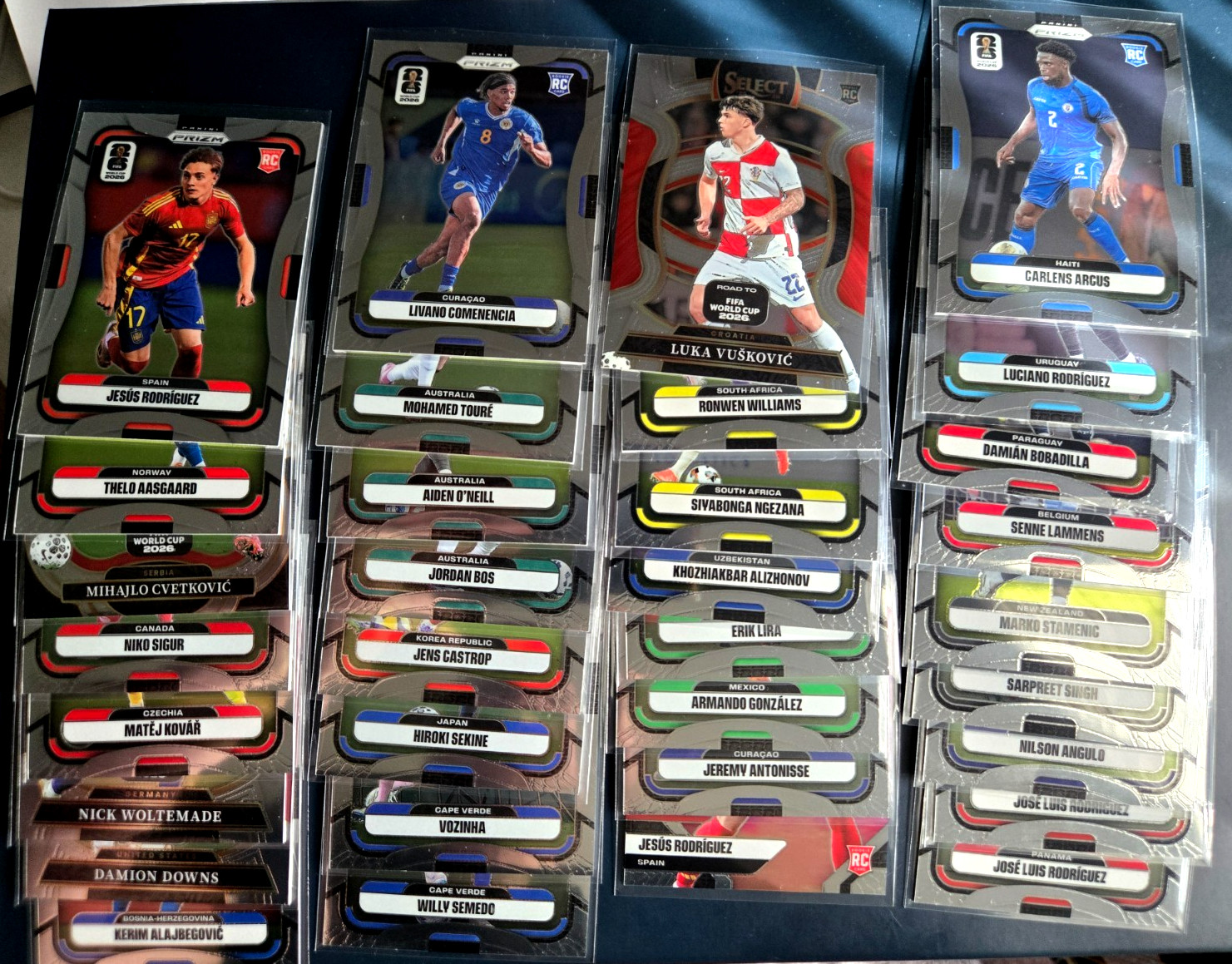 62 Card Soccer Rookie Lot - Panini Prizm World Cup, Select, Topps Chrome RC view 2