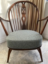 CUSHION ONLY For Grandfather tub chair In Tweed SEAGLASS