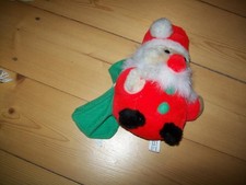 Weihnachtsmann/Nikolaus Figur aus Plüsch mit Sack zum Befüllen ca. 16 cm hoch