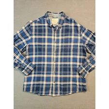 Weatherproof Vintage Mens Plaid Flannel Long Sleeve Button Up Shirt XL
