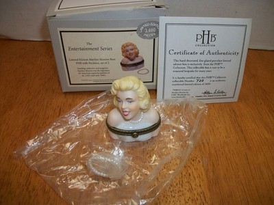 Porcelain Hinged Trinket Box PHB Midwest of Cannon Falls MARILYN MONROE 720/3600