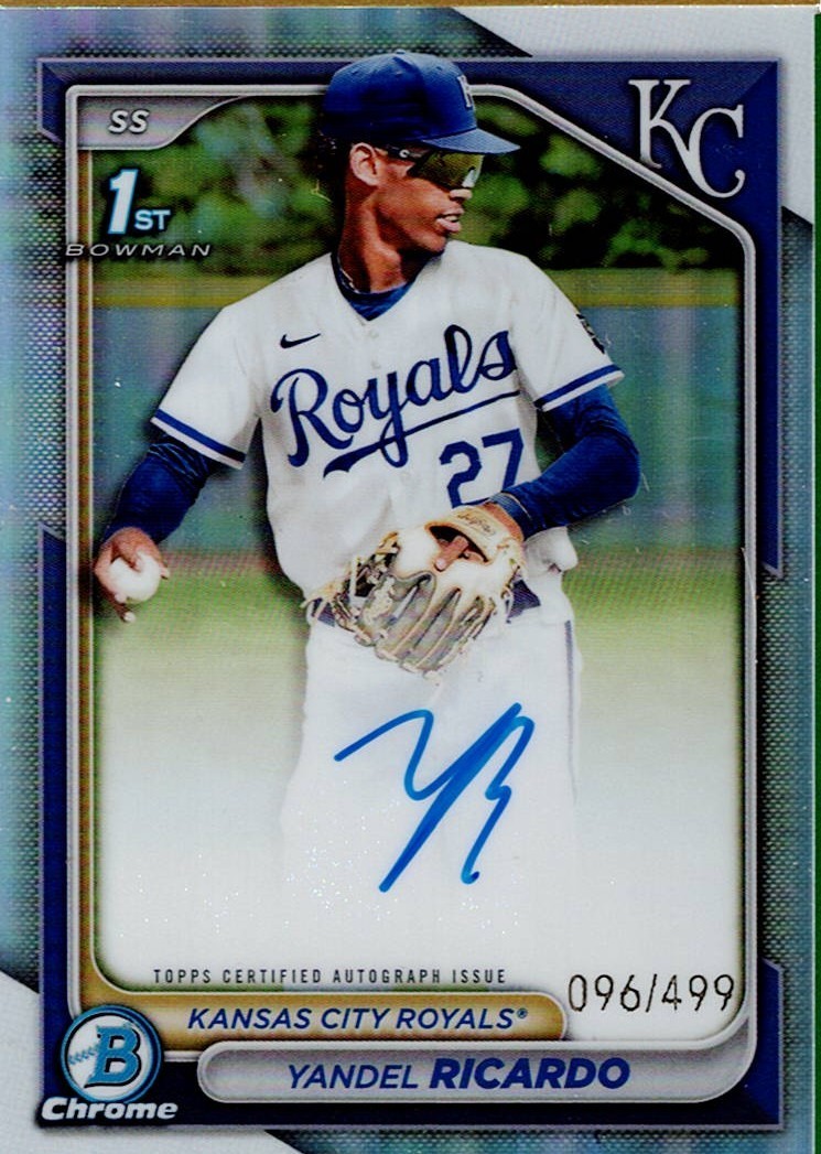 2024 Bowman Chrome Yandel Ricardo 1st Rookie Auto Refractor /499 #CPA-YR1