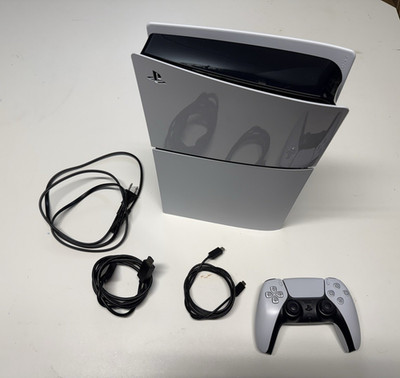 Sony PlayStation 5 PS5 Disc Console 825GB 4K Wi-Fi w/ Controller Cables White