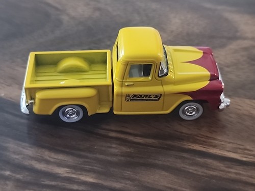 M2 Yellow & Red 1958 GMC Pickup Truck "Earl's Plumbing" 1/64 Scale Loose