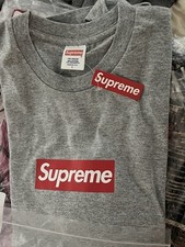 Supreme 20th Anniversary Box Logo Tee In Heather Grey Size Small 100 Authentic